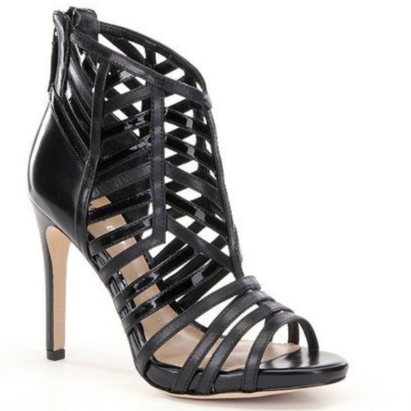 Gianni Bini Shoes - NIB Gianni Bini Leuca Caged Peep-Toe Pumps stiletto heels Black 8 1/2M